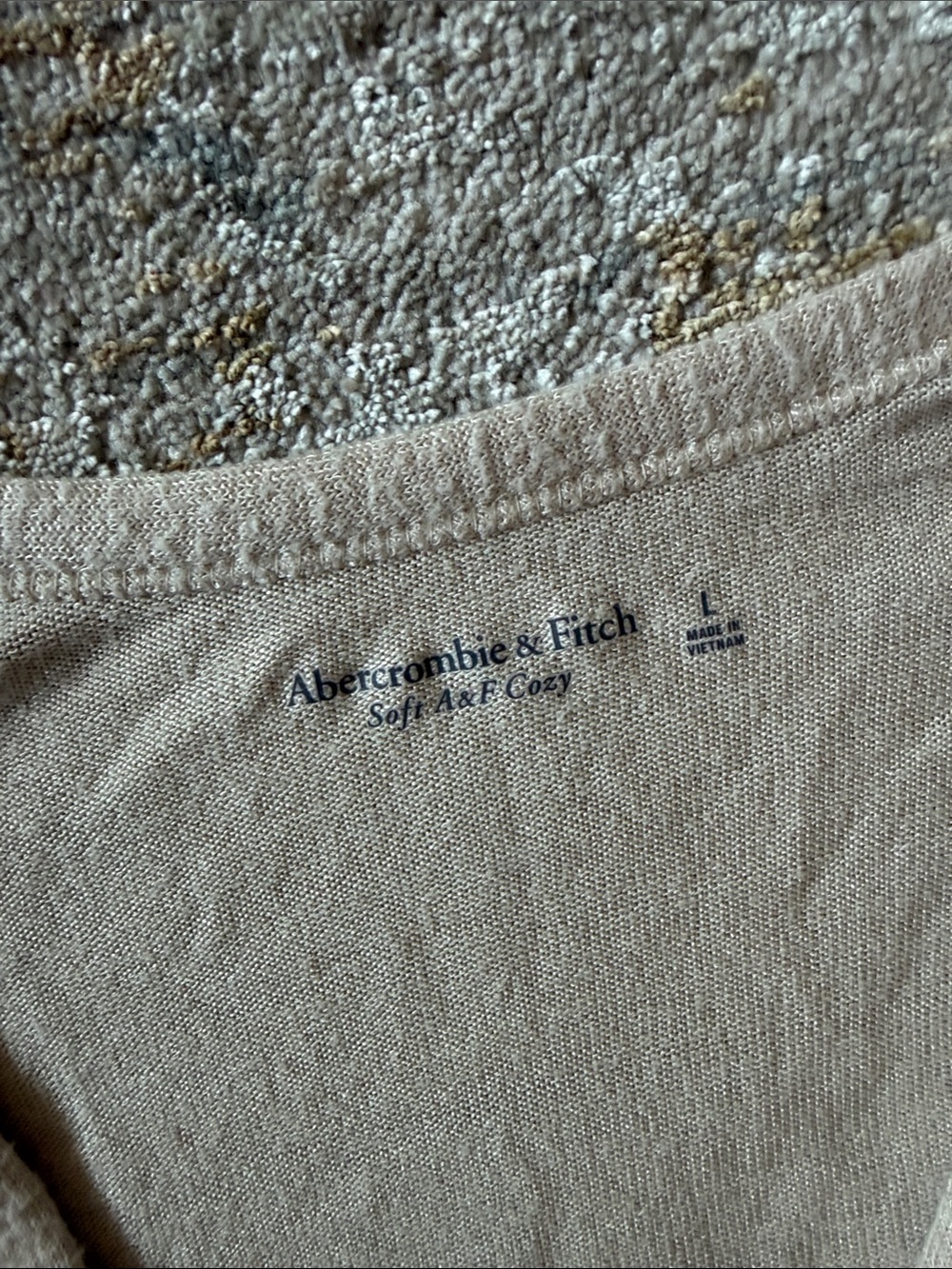 Beige Long-Sleeve Henley Bodysuit - Picture 5 of 5